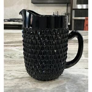 Indiana Glass Vintage Tiara Cameo Diamond Point Pitcher